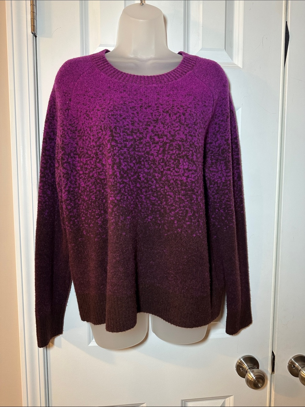 Athleta Ombre Crewneck Sweater in Fuchsia to Burgundy